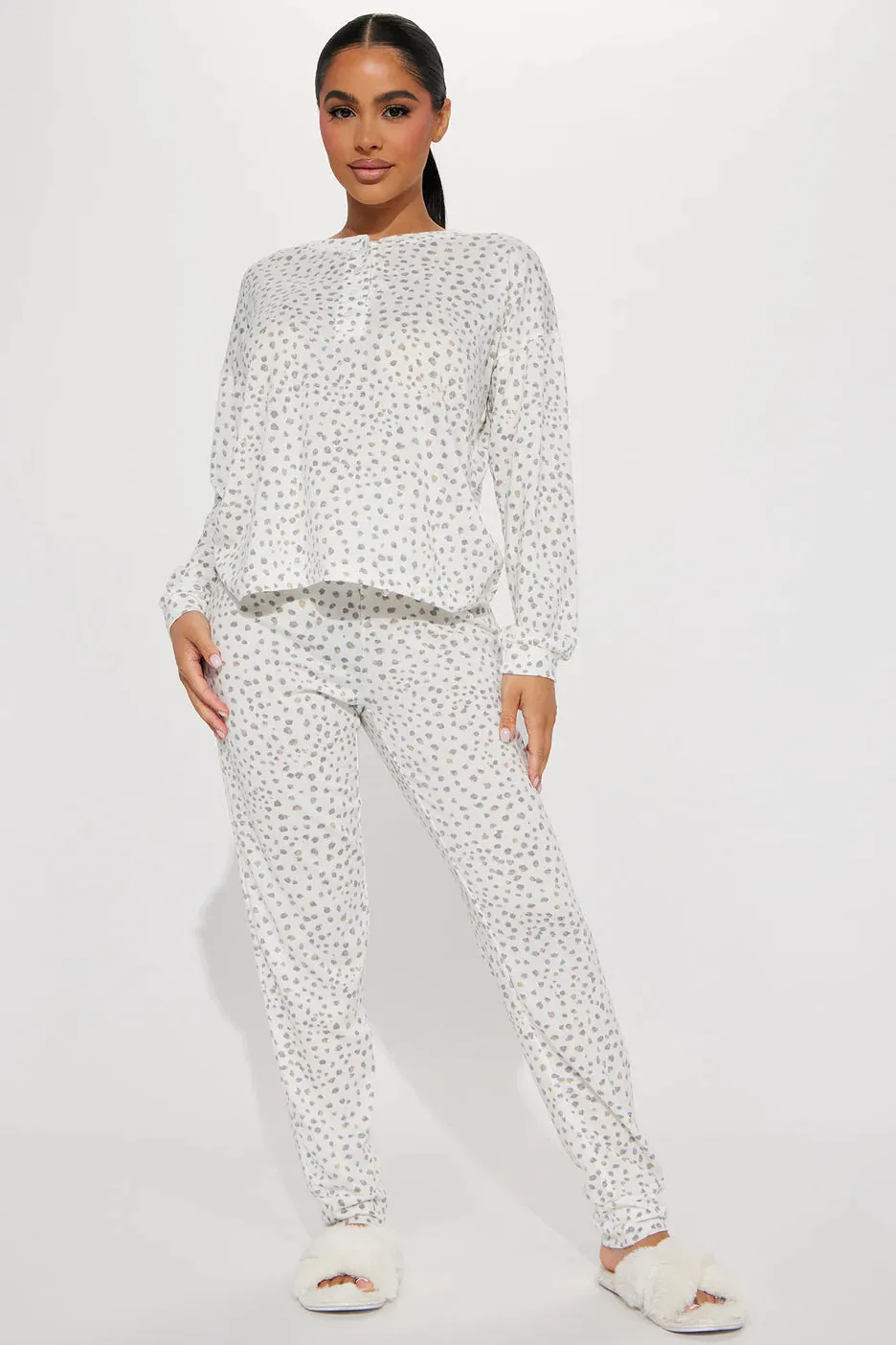 2pc Henley Top Loungewear Set