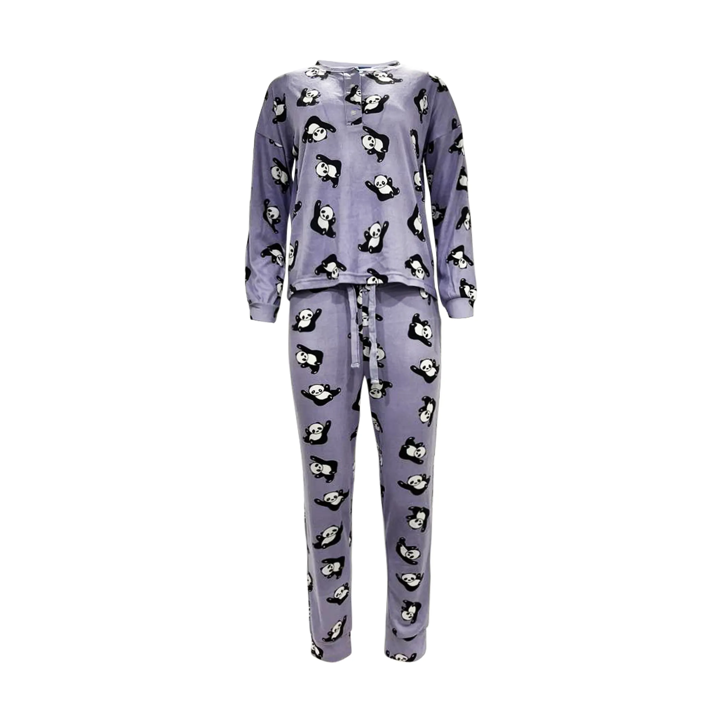 2pc Henley Top Loungewear Set