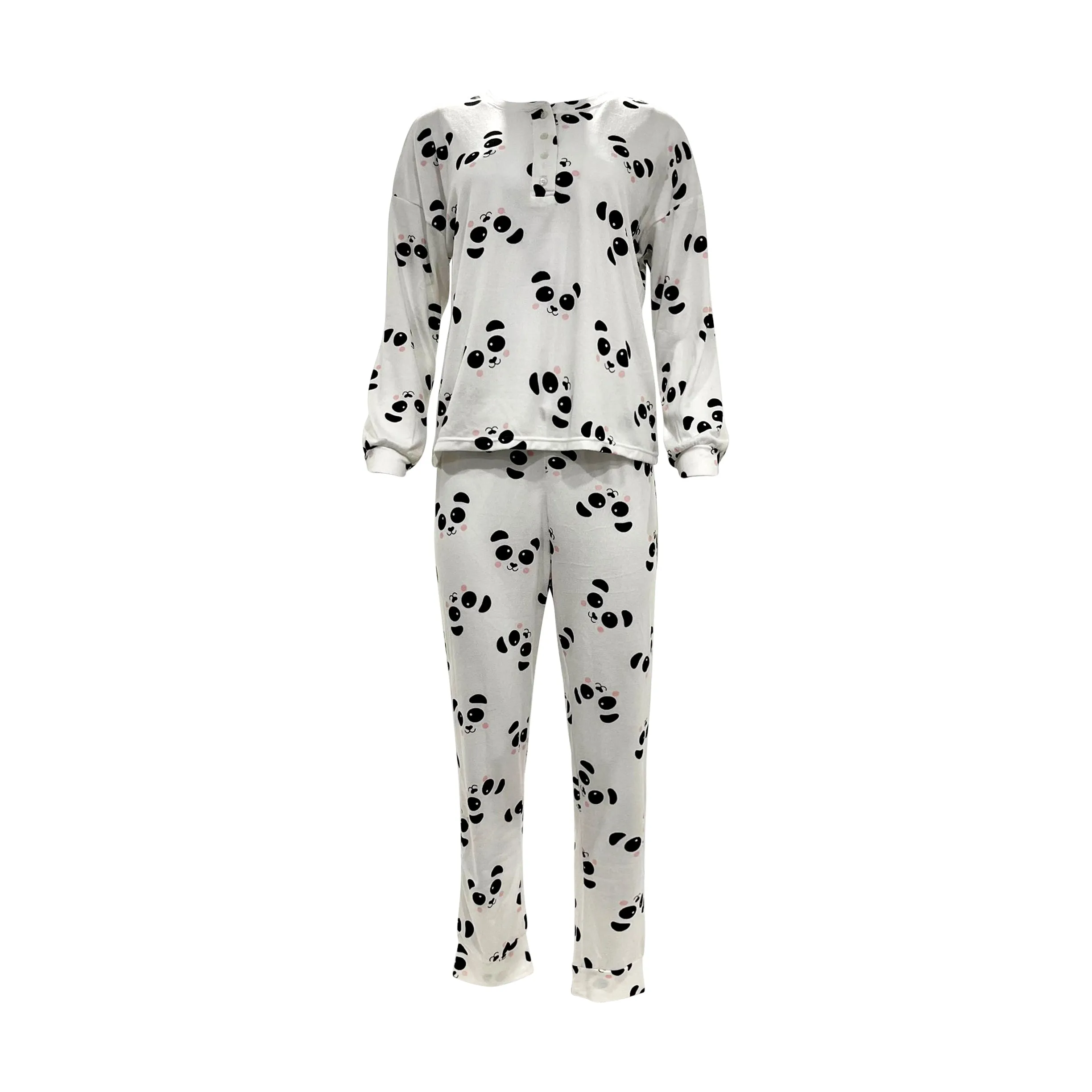 2pc Henley Top Loungewear Set