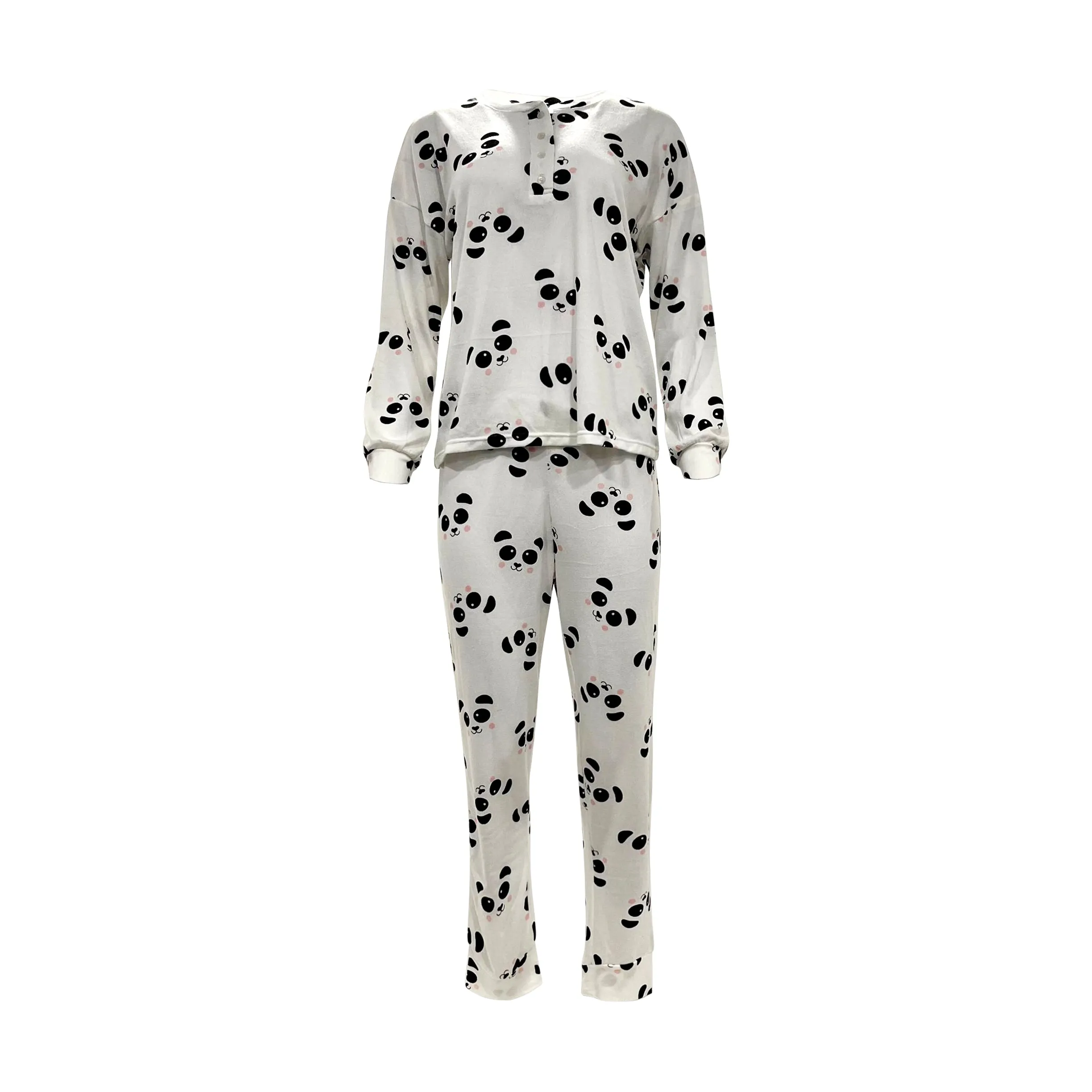 2pc Henley Top Loungewear Set