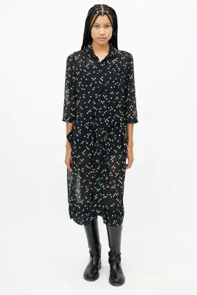 Black & White Belted Square Dress