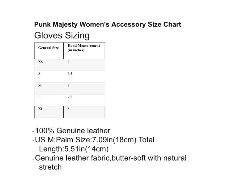 Black Leather Gloves w 3 Gun Metal Spikes