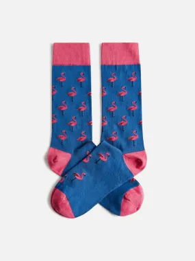 Flamingo Socks Blue