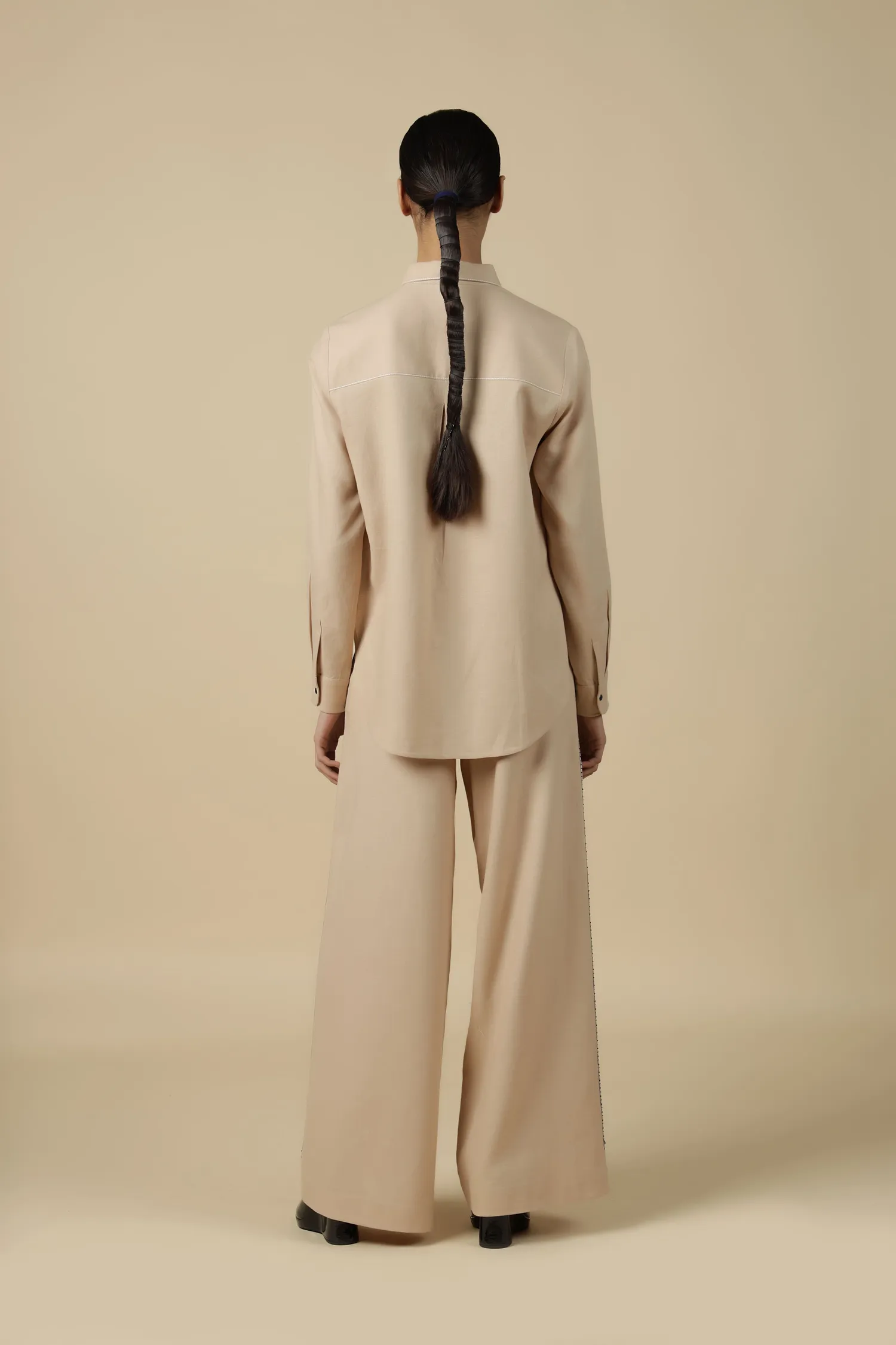Flared Pants Of (Measuring Tape High Low Shirt)