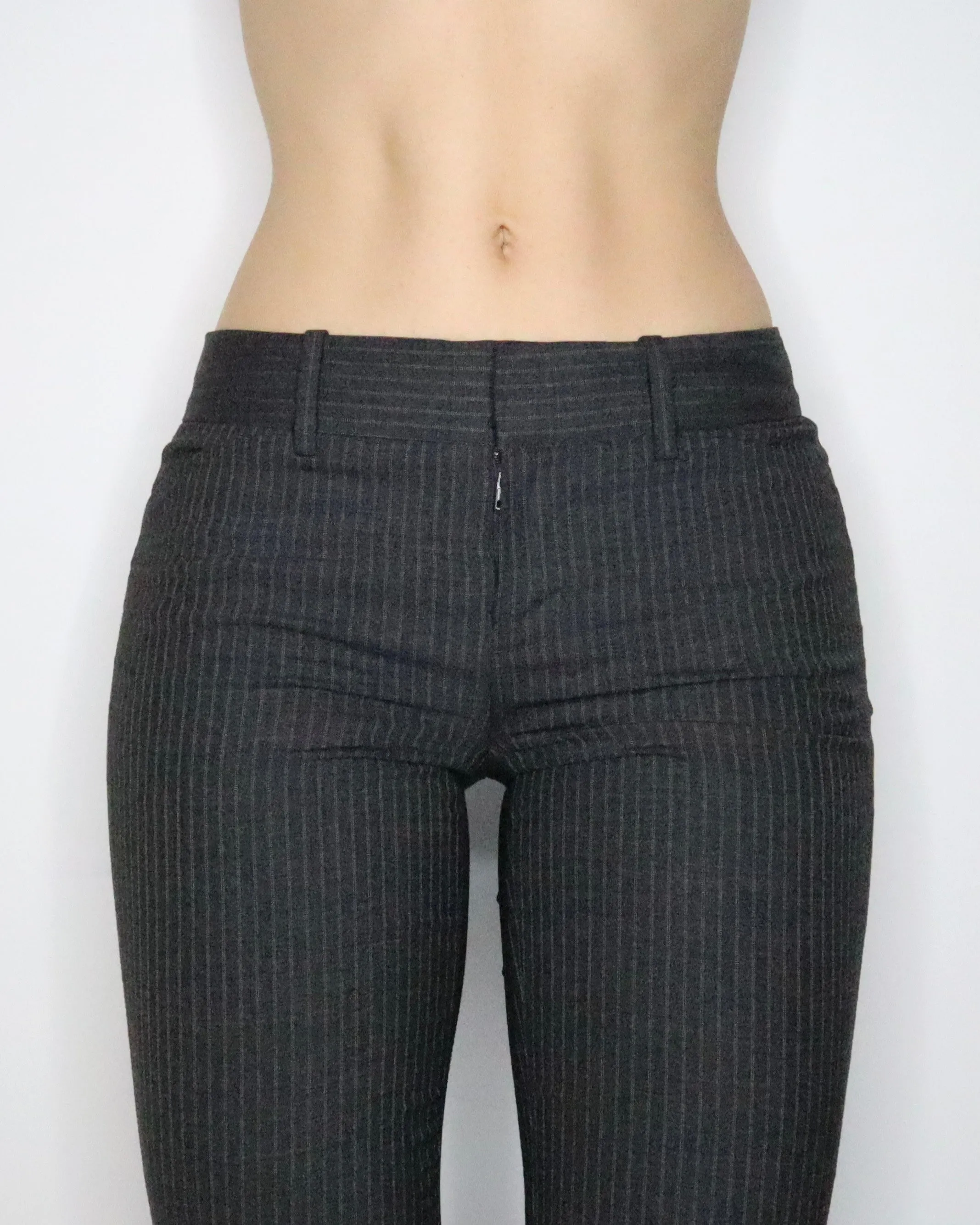Gray Pinstripe Dress Pants (XS-S) 