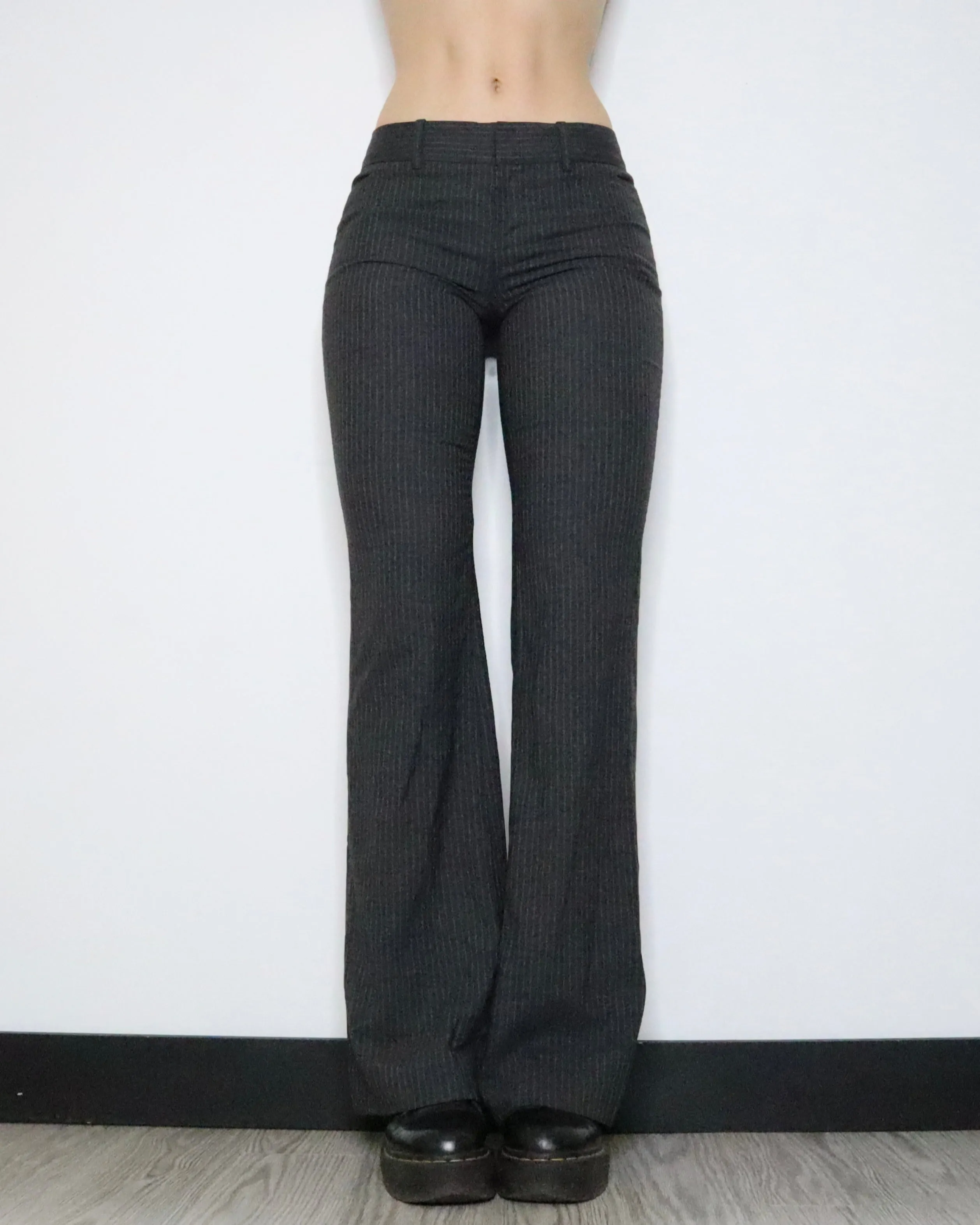 Gray Pinstripe Dress Pants (XS-S) 