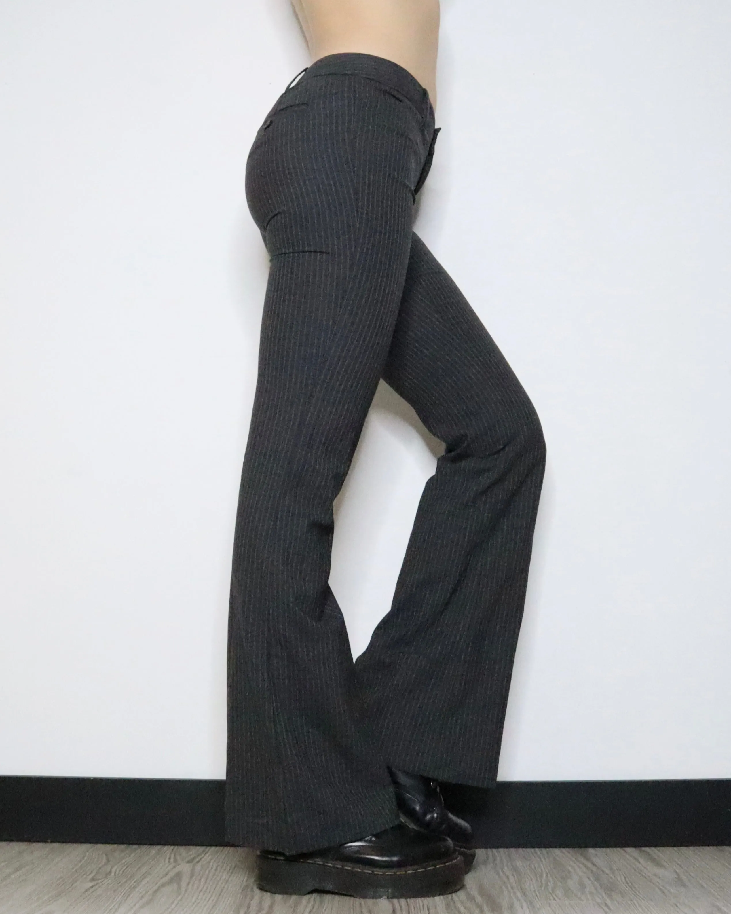 Gray Pinstripe Dress Pants (XS-S) 