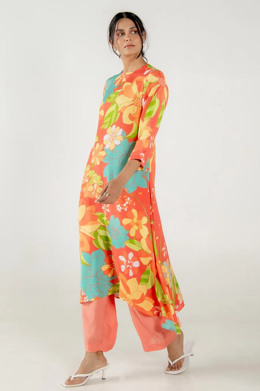 Holly Multicolour Floral Print Kurta Set