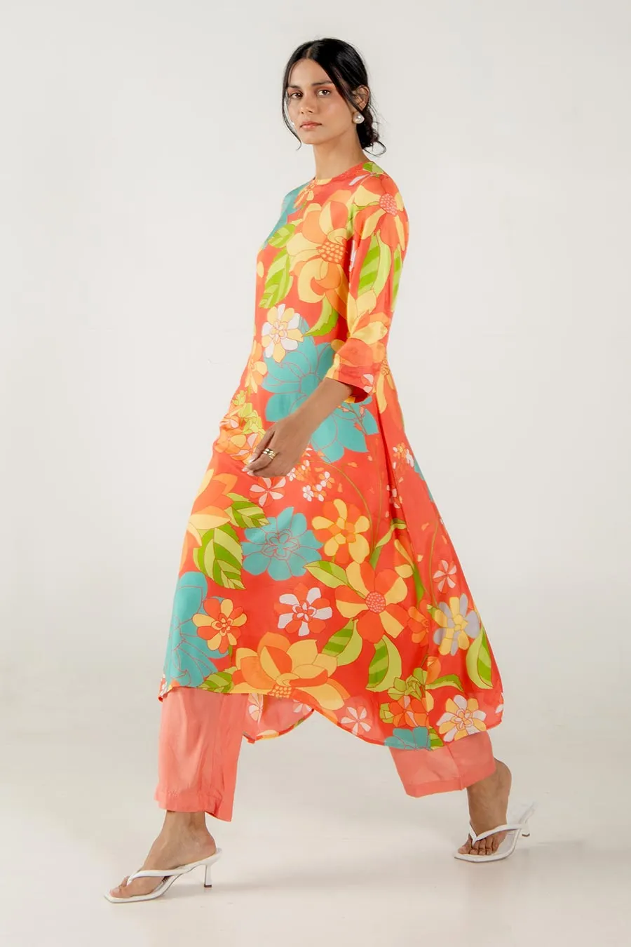 Holly Multicolour Floral Print Kurta Set
