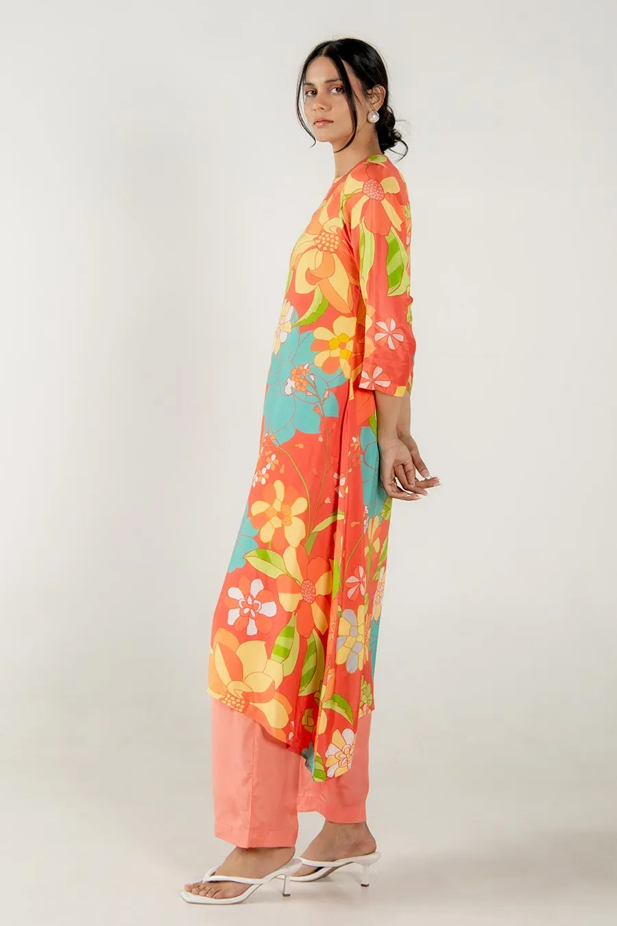 Holly Multicolour Floral Print Kurta Set