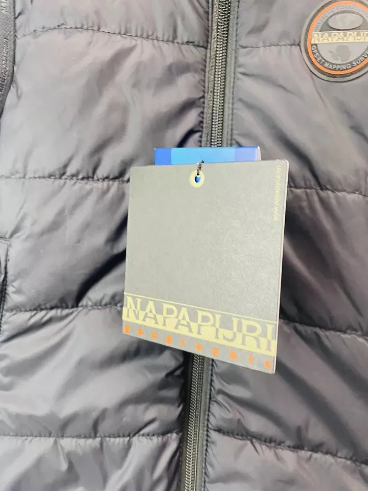 Napapijri BlackLime Boys Santafe Reversible Gilet Age 6 Years Old, New