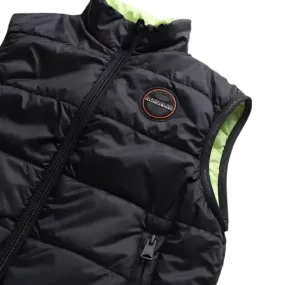 Napapijri BlackLime Boys Santafe Reversible Gilet Age 6 Years Old, New