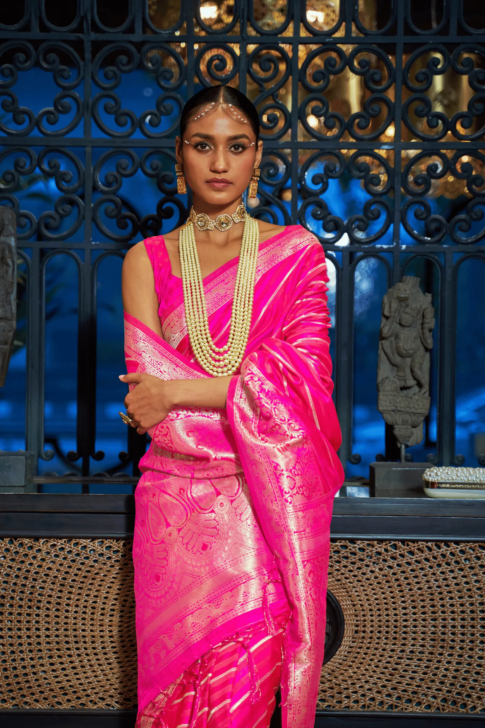 Ready to Wear Leheriya Kanjeevaram Saree