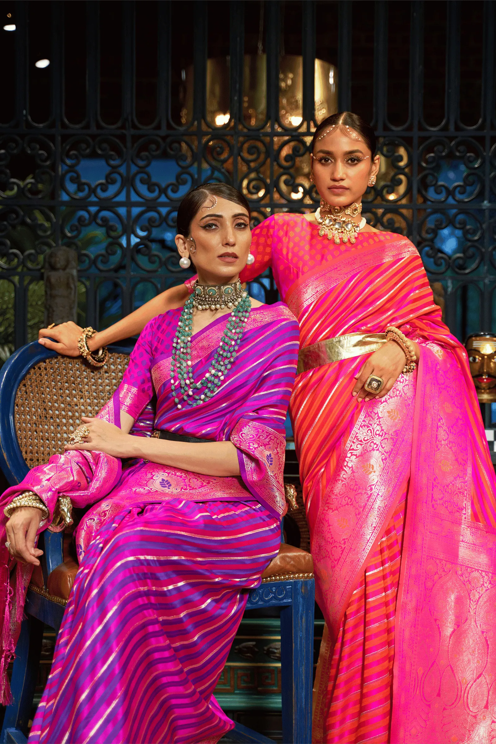 Ready to Wear Leheriya Kanjeevaram Saree