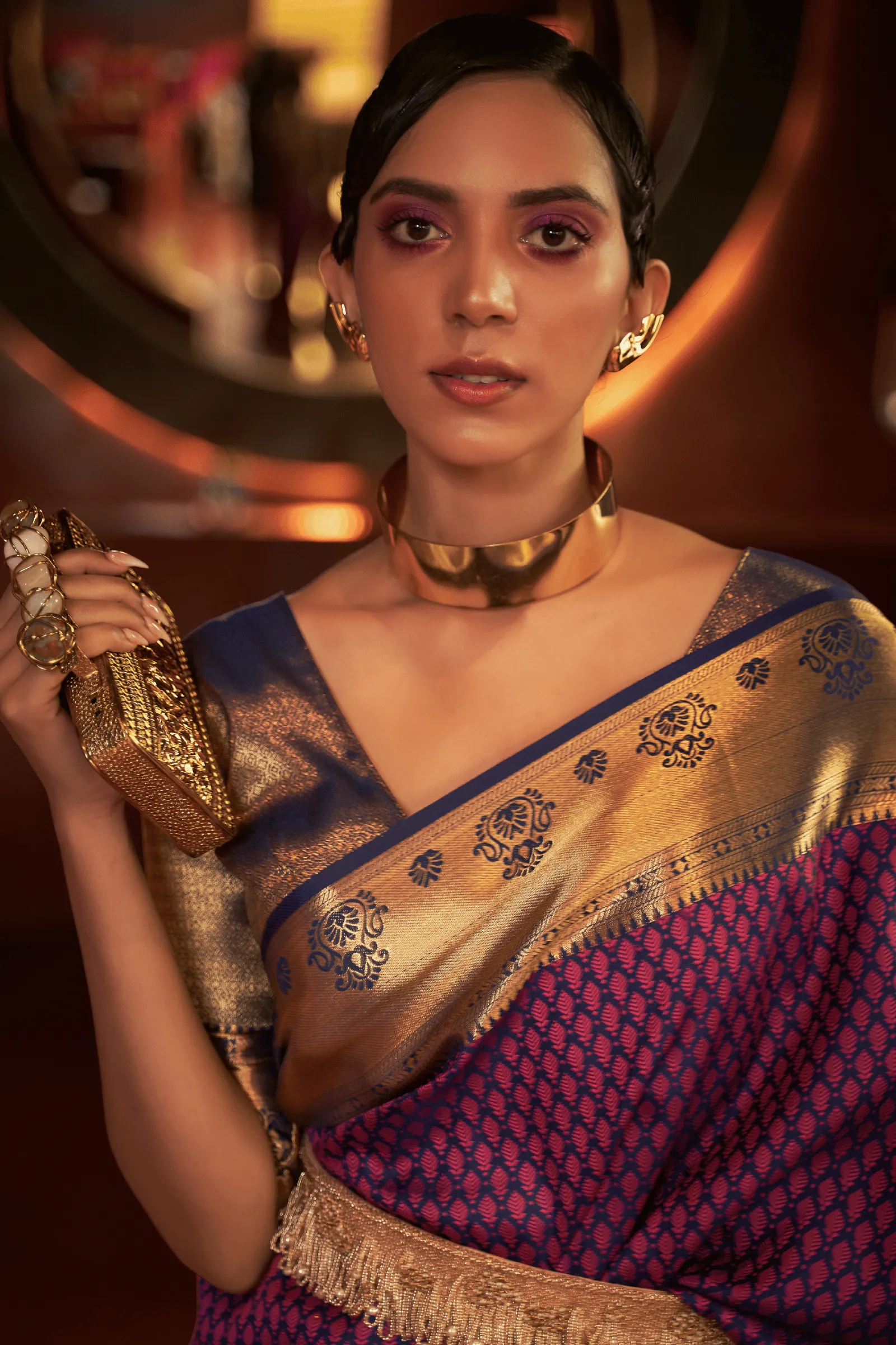 Ready to Wear Zari Woven Banarasi Silk Saree