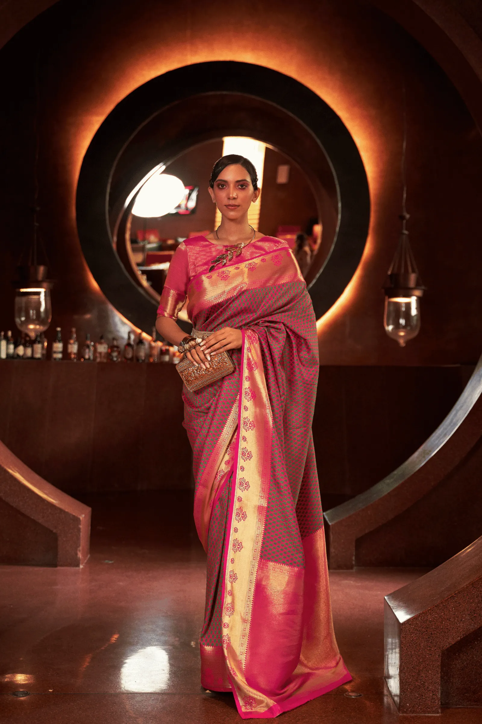 Ready to Wear Zari Woven Banarasi Silk Saree
