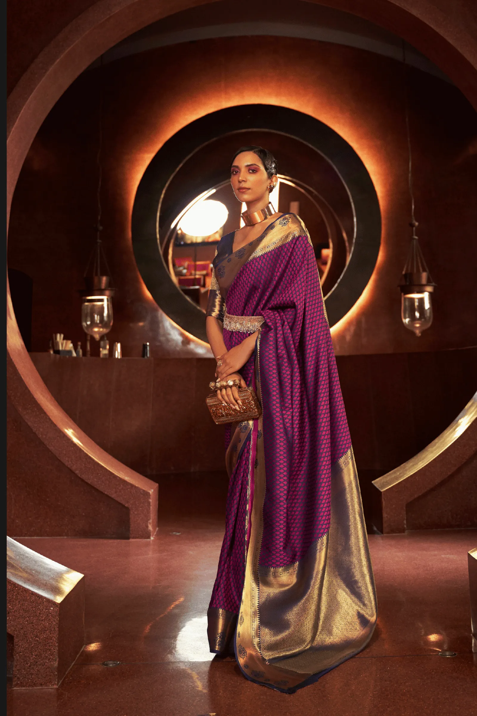 Ready to Wear Zari Woven Banarasi Silk Saree