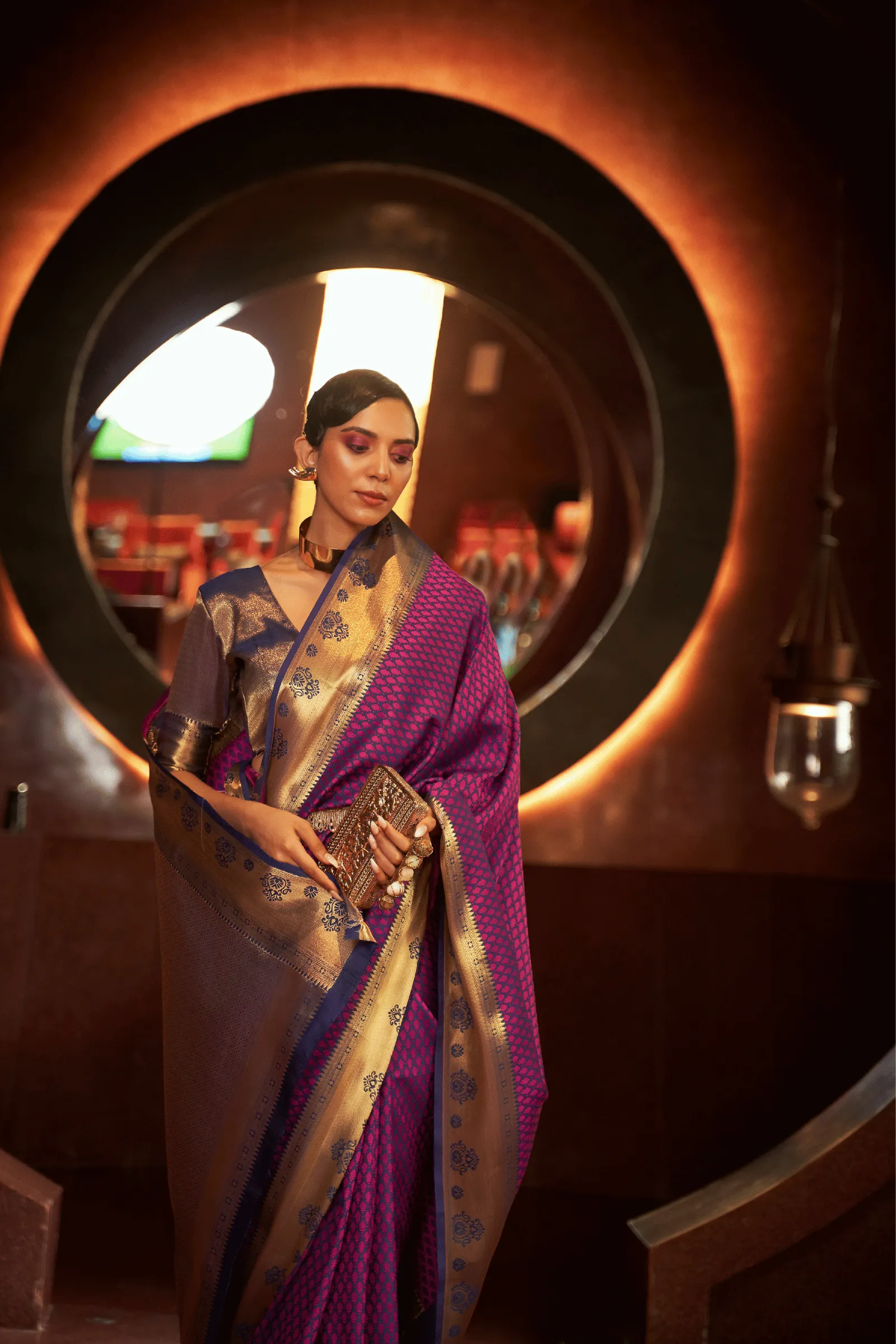 Ready to Wear Zari Woven Banarasi Silk Saree