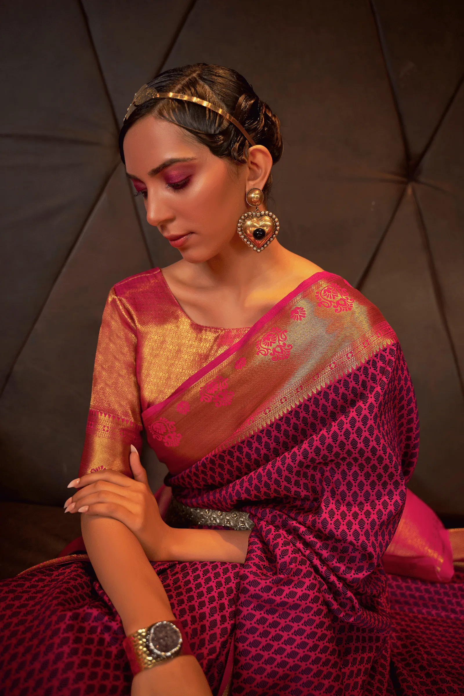 Ready to Wear Zari Woven Banarasi Silk Saree