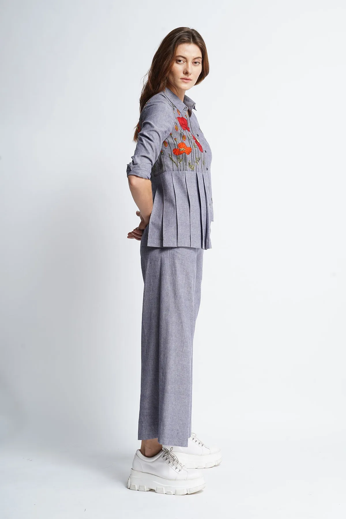 Stone Blue Relaxed Pants