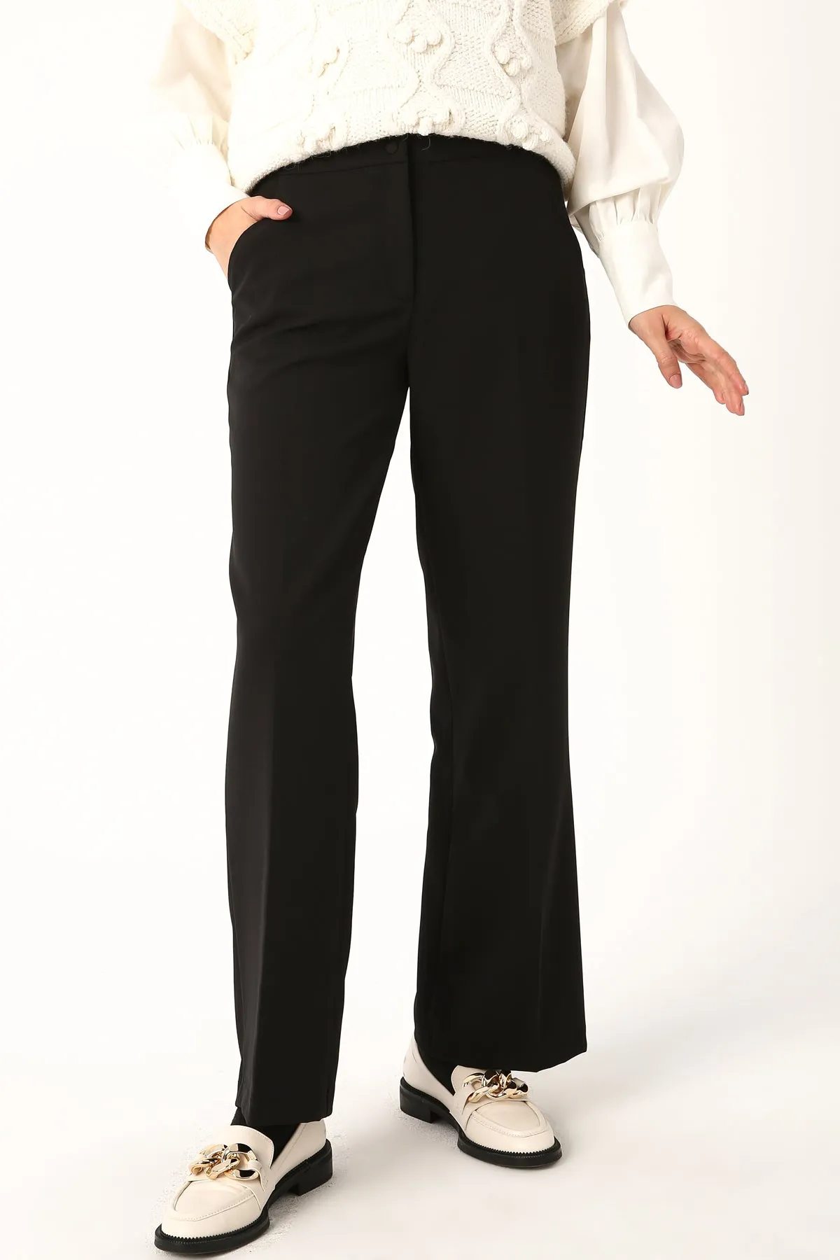 TLD Women Allday Black Pocket Wide Leg Pants - Chaïdári