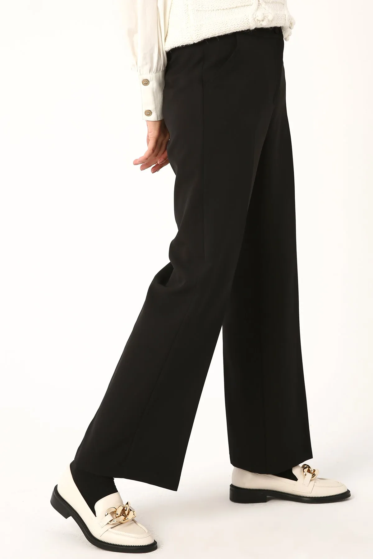 TLD Women Allday Black Pocket Wide Leg Pants - Chaïdári