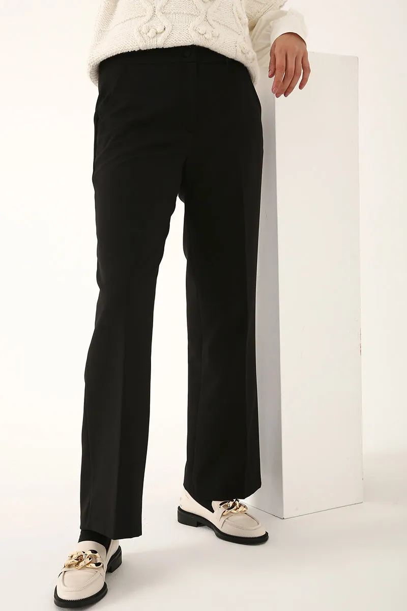 TLD Women Allday Black Pocket Wide Leg Pants - Chaïdári