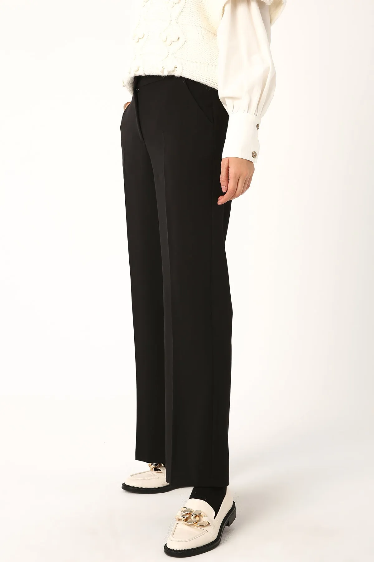 TLD Women Allday Black Pocket Wide Leg Pants - Chaïdári