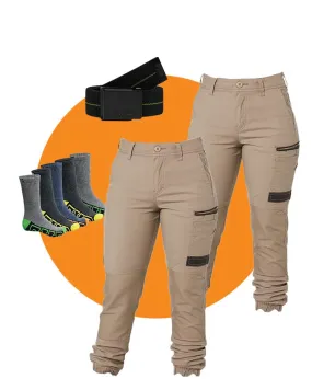 Tradies WP-4W Twin Value Pack - Khaki