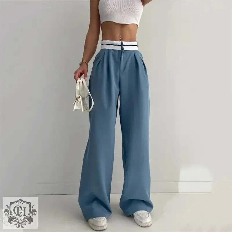 Wide Leg Straight Pants