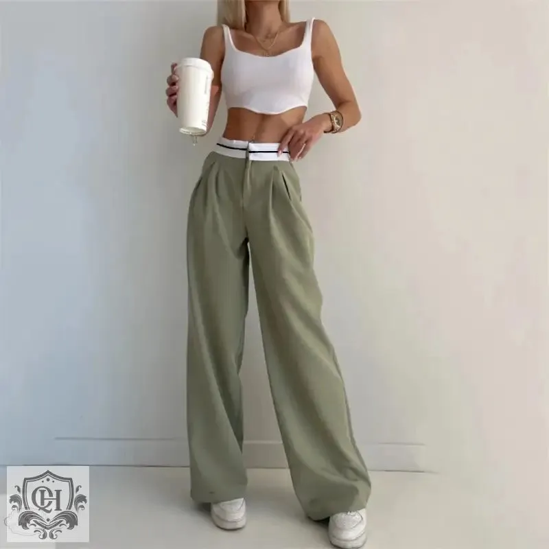 Wide Leg Straight Pants