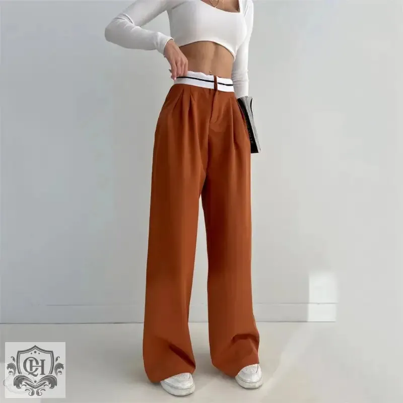 Wide Leg Straight Pants