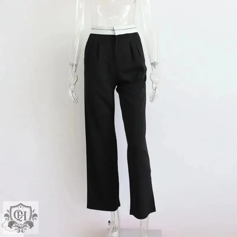 Wide Leg Straight Pants