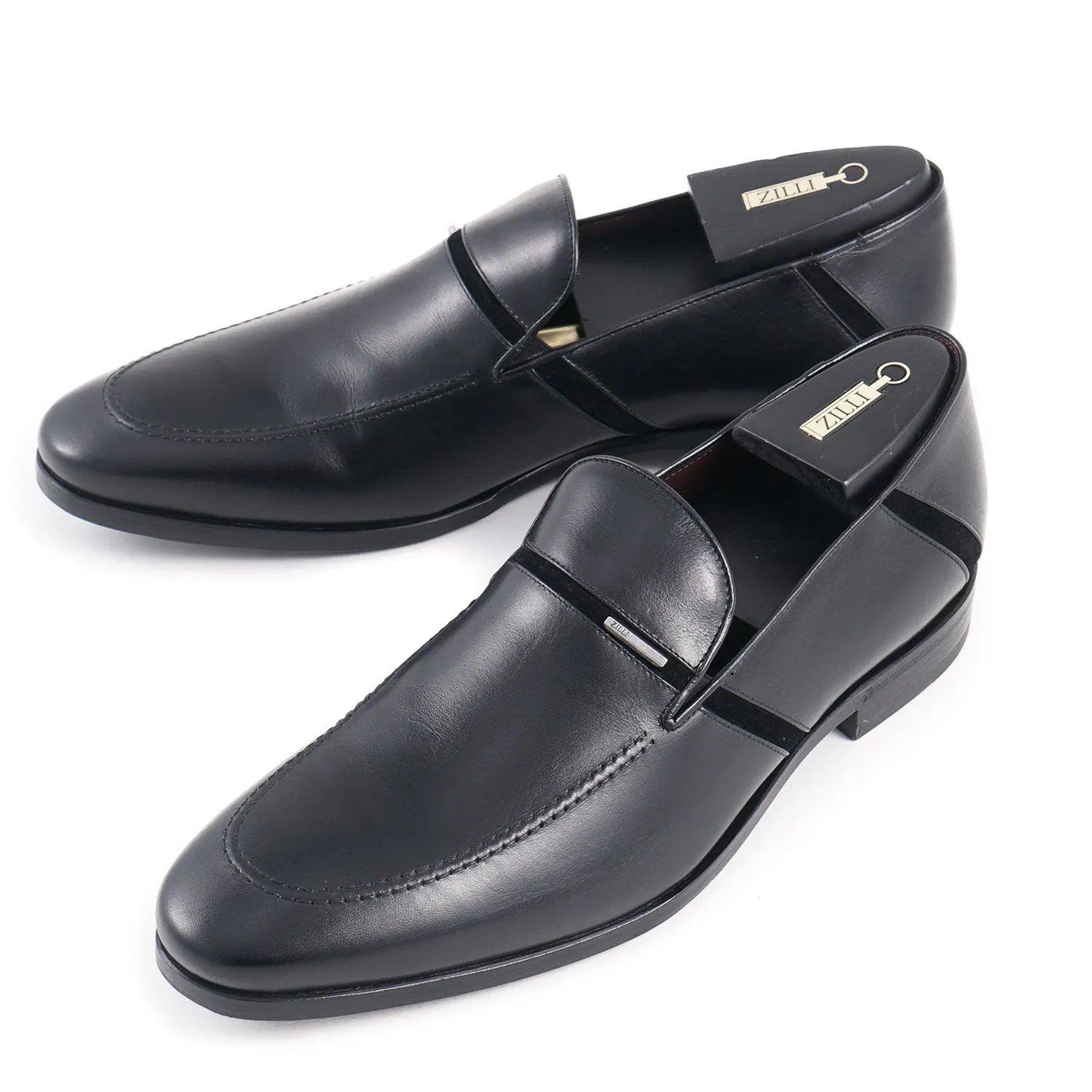 Zilli Calf Leather and Suede Loafers