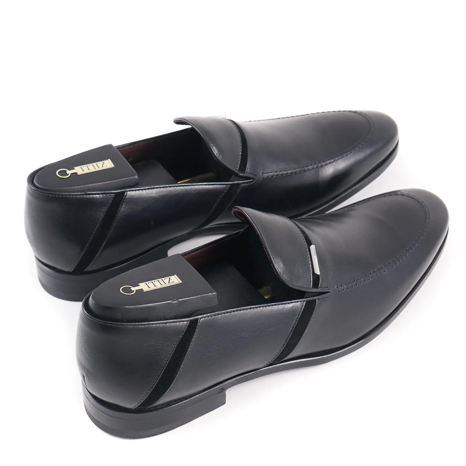 Zilli Calf Leather and Suede Loafers