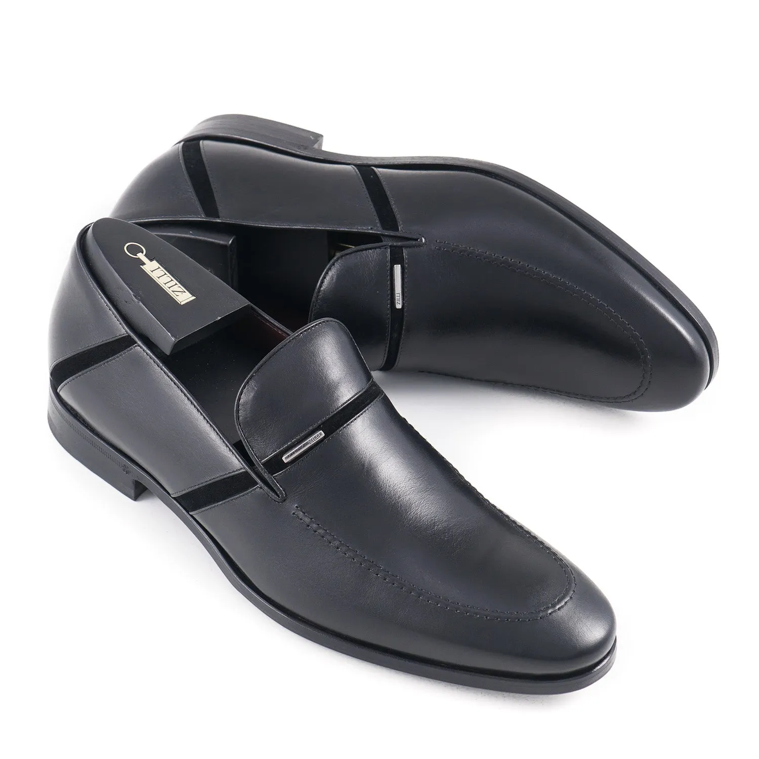 Zilli Calf Leather and Suede Loafers